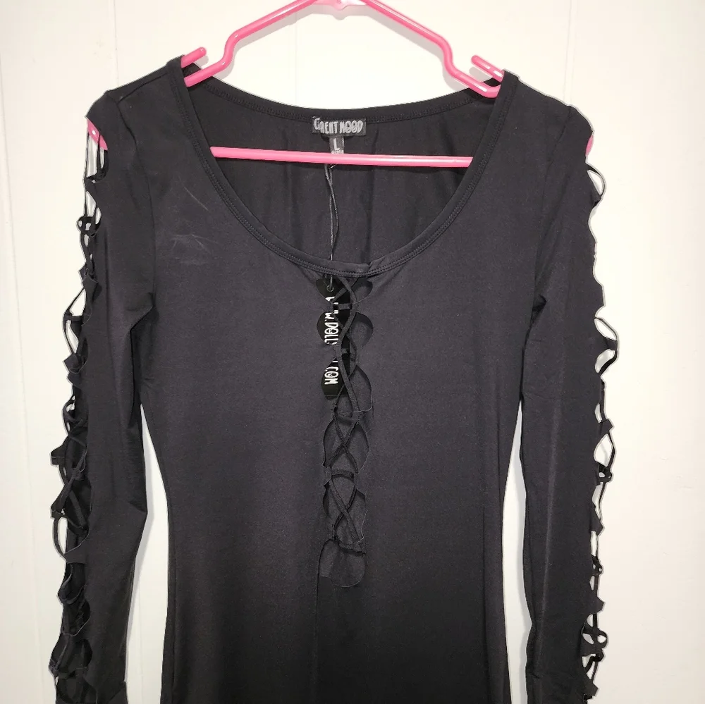 NWT Dolls Kill Sexxy Baby Girl, Cut Up Mini Dress - Picture 12 of 16